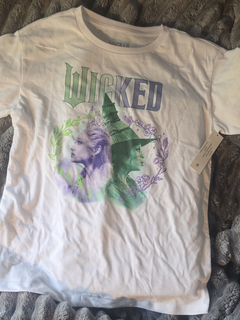 Disney Wicked Kids Tee - White with Green & Purple Graphics